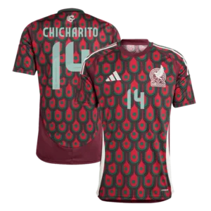 Mexico Adidas CHICHARITO #14 Copa América Soccer Jersey Home Custom Shirt 2024