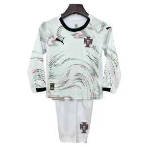 Kids Portugal Away Soccer Kits Long Sleeve 2025