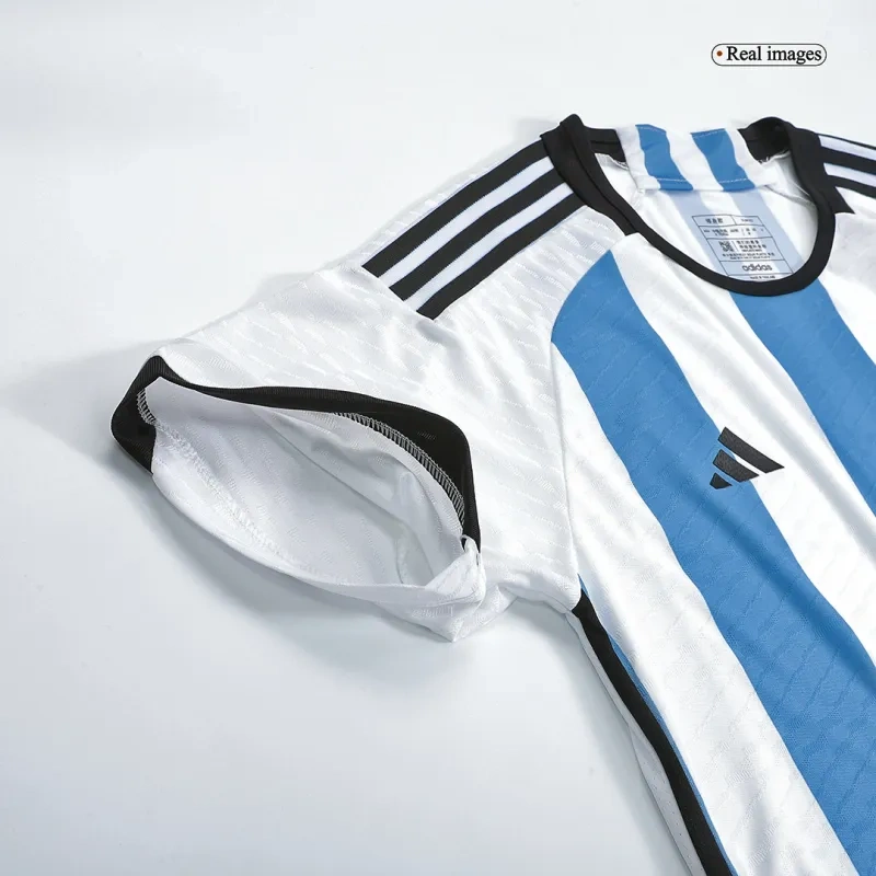 2022 Argentina World Cup Champion Edition 3 stars Home Jersey Player Version - 图片 10