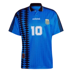 Argentina Nation #10 Away Retro Soccer Jersey 1994