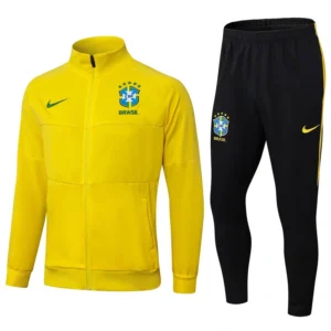 2025-26 Brazil Football jersey Training Kit (jacket+Pants) Yellow 2025