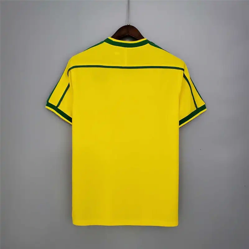 Brazil Nation Retro Ronaldo #9 Rivaldo #10 Cafu #2 Leonardo #18 R.carlos #6 Denilson #19 Jersey Home World Cup 1998 - 图片 10