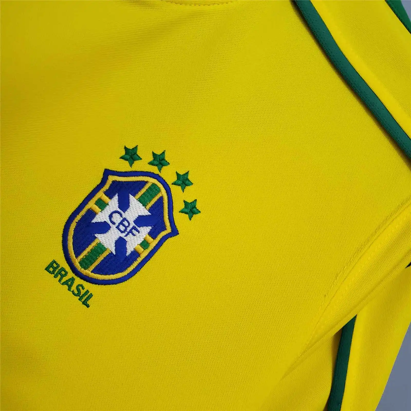 Brazil Nation Retro Ronaldo #9 Rivaldo #10 Cafu #2 Leonardo #18 R.carlos #6 Denilson #19 Jersey Home World Cup 1998 - 图片 6