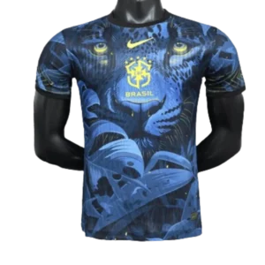 Brazil Nation 2024 Cristo Redeemer Player Edition Blue Football Jersey Shirt