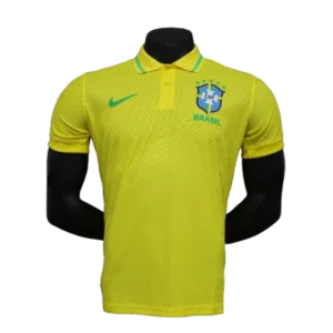 Nike Brazil Men's 2024 Slim Fit POLO Shirt - Yellow