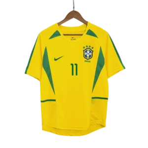 RONALDINHO #11 Brazil Retro Jersey Home Soccer Shirt 2002-03