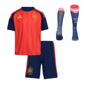 Spain World Cup 2026 Home Kids Full Kit & Jersey + Shorts Socks